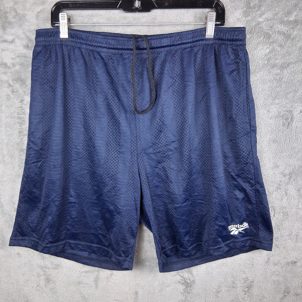 Vintage 80s Reebok Shorts Mens XL Navy Blue Athletic Made in USA